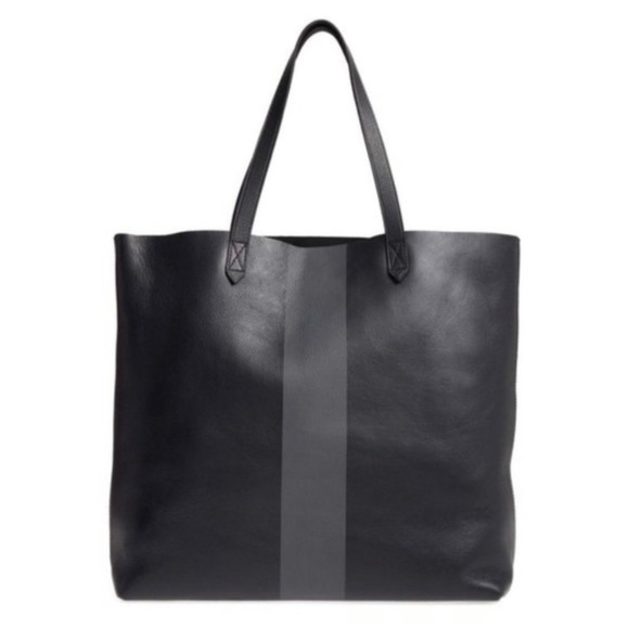 Madewell Handbags - NWT Madewell Black Paintstripe Transport Tote